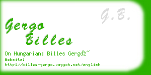 gergo billes business card